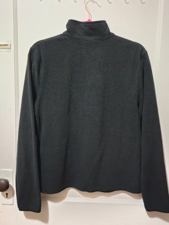 Primark Quarter Zip Up Fleece Henley Sweater Mock Neck Black Size M - Picture 2 of 4
